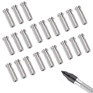 Imagem de AsYeegata Pacote com 36 inserções de flecha de alumínio .244 para flechas de carbono, pontas de prática de tiro com arco de 6,2 mm, acessórios de caça e flecha