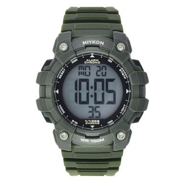 Imagem de Miykon Relógios militares masculinos – Relógio tático com tela grande construído com resina à prova de choque, relógio esportivo digital à prova d'água 100 m – superiluminador, cronômetro, alarme