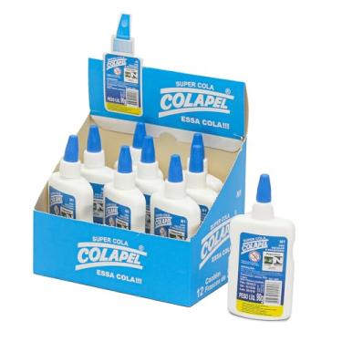 Imagem de Cola Escolar Colapel, Maripel 4090, Multicor, 90 g, Pacote de 12