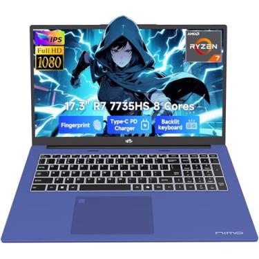 Imagem de NIMO 17.3" Gaming-Laptop, Ryzen 7 7735HS (8C/16T, Beats i7-12650H) 16GB DDR5 RAM 1TB SSD Computer with Radeon 680M, 100W Type-C Charger, Wi-Fi 6E, 75Wh Battery, Fingerprint, Backlit Keyboard