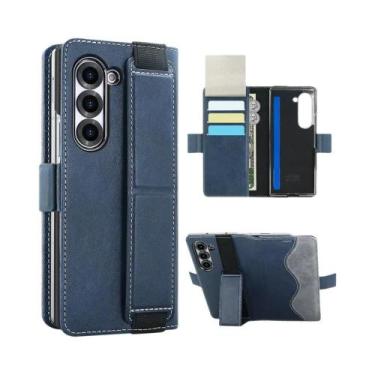 Imagem de Capa Carteira De Couro PU Para Samsung Galaxy Z Fold 7 6 5 Com Suporte