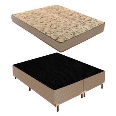 Imagem de Cama Box Queen com Colchão D33 Unique Duoface 18x158x198cm e Base Júli