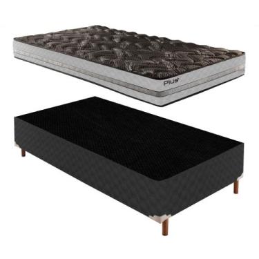 Imagem de Cama Box Solteiro com Colchão D33 Unique Plus Duoface 14x88x188cm e Ba
