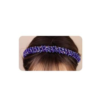 Imagem de Rumtock Tiara de cristal azul feita à mão para ocasiões especiais para mulheres, casamento, noiva, feita à mão, coroa de strass, acessórios de cabelo (azul)