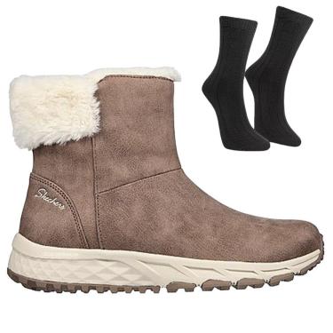 Imagem de Kit Bota Skechers Bikers Flaunt Feminina + Par de Meia