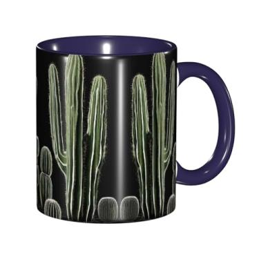 Imagem de Zeraoke Canecas de café criativas com estampa de plantas suculentas, personalizadas, presente para família, tamanho de 325 ml, unissex