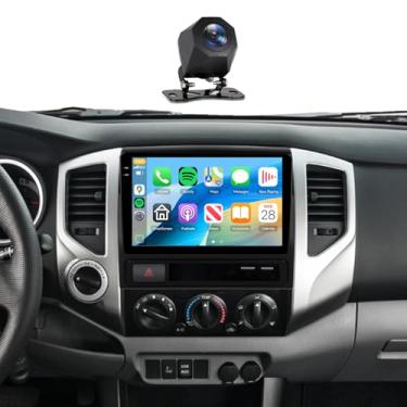 Imagem de [4 + 128 G] Estéreo automotivo para Toyota Tacoma 2005-2015 sem fio Carplay Android Auto, rádio com tela sensível ao toque de 9 polegadas, Android/GPS/WiFi/EQ DSP/UI/Bluetooth5.0/SWC/câmera reserva