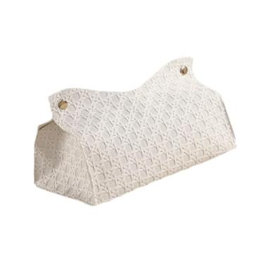 Imagem de DimyFew Porta-lenços de Papel Retangular Elegante E Decorativo para Ou Toucador, Branco, Tamanho real