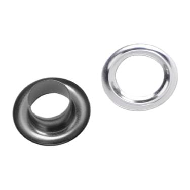 Imagem de KUIDAMOS 300 Conjuntos de Ilhós de Aço Inoxidável Duráveis ​​de 6 Mm Com Arruelas para Projetos de Tecido, Kit de Ilhós de Metal para Bolsas de Sapatos de Roupas, Kit de de Aço Inoxidável 201 para Artesanato DIY (Prata Preto)