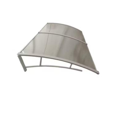 Imagem de Toldo Policarbonato 120x70cm Alta Resistência, Proteção UV área externa portas e janelas, Ideal para Área Externa, Portas e Janelas Residenciais(BRANCO/TRANSLÚCIDO,120X70 CM)