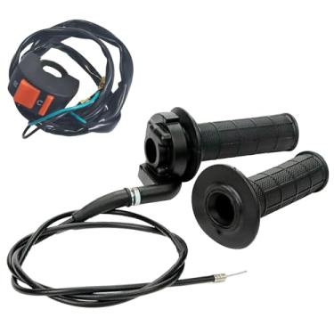 Imagem de NATEFEMIN Kit de alça de cabo de acelerador giratório de carro ATV de substituição (7/20.3 cm 22 mm) para mini bicicletas Baja mb165 50cc-250cc