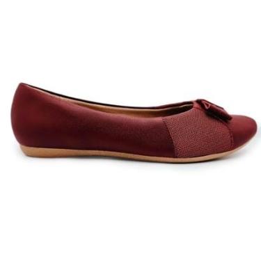 Imagem de Sapatilha Usaflex em Couro Laço com Tecido Indicado Joanete-Feminino