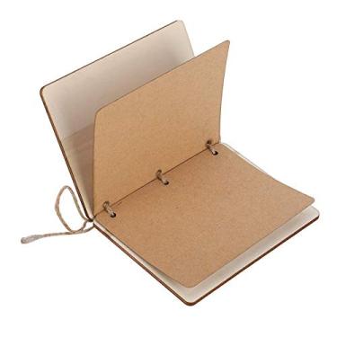 Imagem de GLOGLOW Suprimentos para Casamento Corda de Madeira e Cânhamo, Pacote Com 2, 10,5 X 8 Cm, Design Rústico para Cerimônias e Aniversários Livretos de Votos de Casamento, Nan (Tipo 1)