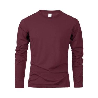 Imagem de Camiseta Masculina De Manga Longa Preta Casual De Alta Qualidade Para 