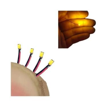 Imagem de Fio LED SMD Vermelho E Preto 40 Peças HO N OO Escala Pré-soldado Micro