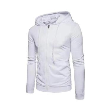 Imagem de Moletom Masculino Slim Fit Com Zíper E Manga Longa Para Outono - NONE,