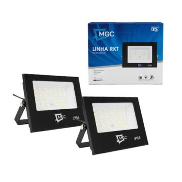 Imagem de Kit 3 refletor led 100w holofote bivolt ip66 - MGC
