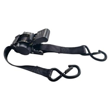Imagem de Gralara Cinta de catraca retrátil com ganchos, ajustável, para amarração de carga em e veículos, 180cm