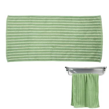 Imagem de Conjunto de toalhas de banho, toalha esportiva de viagem engrossada de algodão, toalhas de secagem rápida altamente absorventes para casa, hotel, banheiro, praia, natação, banho, ioga, mochila (verde)