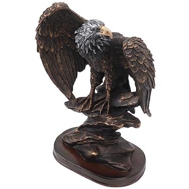 Imagem de GLOGLOW Estátua de águia, Estatueta Decorativa de Resina de águia, Decoração de Casa Vintage Vividamente Trabalhada para Escritório e Sala de Estar
