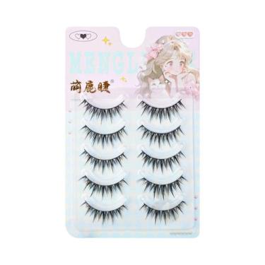 Imagem de Cílios Postiços Individuais Curtos Sem Cola Necessária, Grupos De Cíli