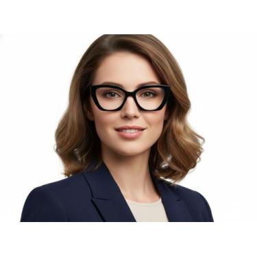 Imagem de Óculos de Grau pra Leitura Perto 1.00 ao 4.00 Gatinho Vintage - Glasse