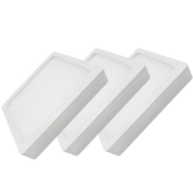 Imagem de KIT 3 PAINEL LED SUPER ABS SOBREPOR 24W BIV 6500K QUADRADO OUROLUX
