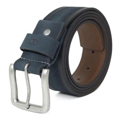 Imagem de Cinto Masculino Democrata Garage Couro Casual Largo Fivela Confortável
