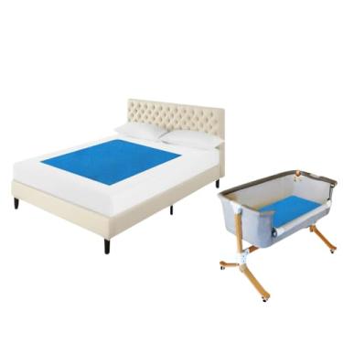 Imagem de Protetor Lavável para Colchão Geriátrico 100x70 cm - Absorvente e Impermeável - 1 peça (Azul)