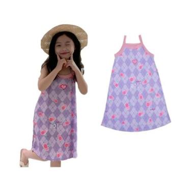 Imagem de Vestido De Pijama Infantil De Verão Com Desenho Animado Para Meninas D