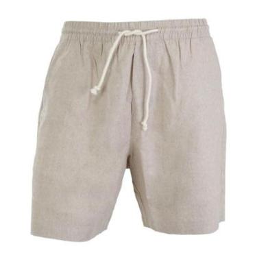 Imagem de Shorts Masculino Lado Avesso Linho Bege - LH17612-Masculino