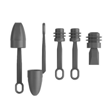 Imagem de Starlink Mini Caps, pacote com 5 capas protetoras de silicone para porta de alimentação e conector de cabo, acessórios de vedação à prova d'água à prova de poeira (cinza)