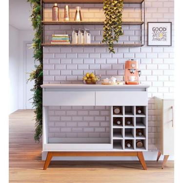 Imagem de Aparador Para Sala Ambiente Classic Ad Branco Acetinado - Imcal