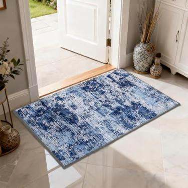 Imagem de Tapete de área para sala de estar: lavável moderno abstrato macio tapete fino piso interno antiderrapante tapete resistente a manchas para quarto, sala de jantar, casa de fazenda, berçário, escritório