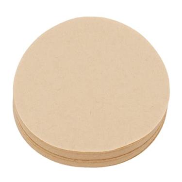 Imagem de 100 peças de papel de filtro de café redondo de 64 mm, filtros de café de fibra natural não branqueada com filtragem uniforme, para preparação manual de café de 1 a 2 xícaras