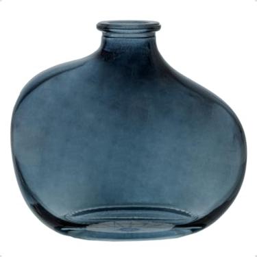 Imagem de Vaso Organics 10cm em Vidro Decoração Moderna Flores Plantas (Azul)