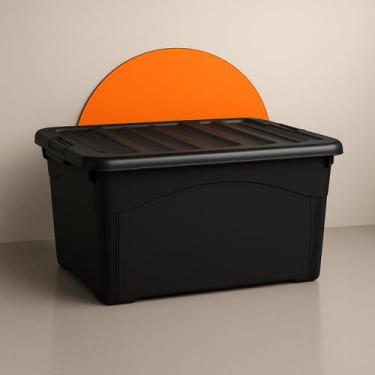 Imagem de Caixa Organizadora Multiuso Plástica 95 Litros Rodinha - INJEPLASTEC