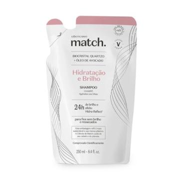 Imagem de Refil Shampoo Match Hidratação E Brilho 250 Ml - O Boticário
