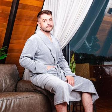 Imagem de Roupão Masculino em Plush Rubens - Vairell, Preto 10, P