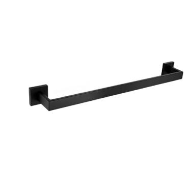 Imagem de Kit de acessórios de hardware de banheiro preto fosco prateleira de parede rack de barra de toalha trilho cabide roupão escova de vaso sanitário rolo suporte de papel, prato, cabide de torre 40