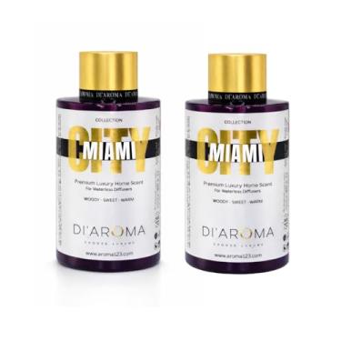 Imagem de Mystic Romance Pacote de plástico Miami Aroma Oil Blend com 2 frascos roxos de 120 ml, City Collection, misturas de óleos aromáticos difusores, óleo difusor sem água, feito nos EUA (pacote com dois