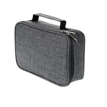 Imagem de Estojo Box Escolar Grande Organizador Com Divisórias Triplo Jumbo Box(Estojo Cinza)