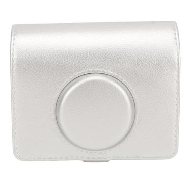 Imagem de Jopwkuin Estojo para Câmera Instantânea Vintage à Prova de Arranhões Magnético Flip Top Bolsa de Couro PU para Mini EVO, Alça de Ombro Portátil, Design retrô, Adequado para Entusiastas da Fotografia