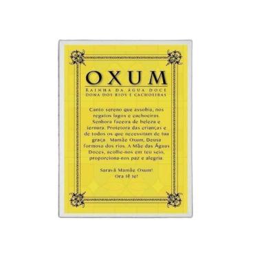 Imagem de Quadro Decorativo Oração Oxum 45X34Cm Madeira Branca