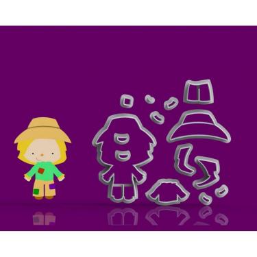 Imagem de Cortador Kit O Mágico de Oz Espantalho Modular Tamanho 6cm