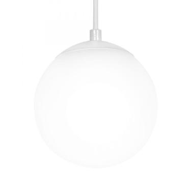 Imagem de Kit 2 Pendentes Orby Bolinha Branco + Lampada 6000k