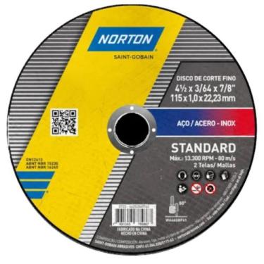 Imagem de Disco De Corte Fino Standard 115x1.0x22.23 Norton