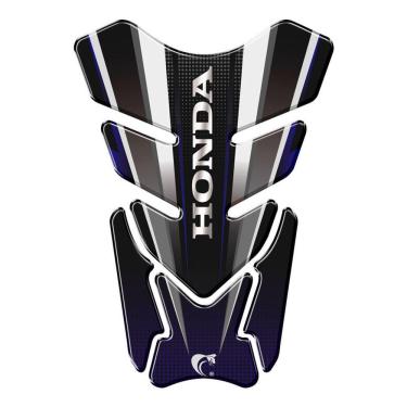 Imagem de Adesivo Resinado Protetor De Tanque Moto Qualquer Moto Honda Azul Azul E Preto