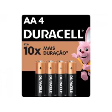 Imagem de Pilha AA Pequena Alcalina 4 Unidades - Duracell - Taiff, Preto e Cerej