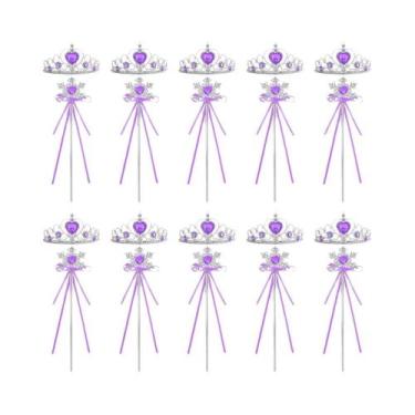 Imagem de Conjunto De Varinha Mágica Com Coroa De Diamantes Para Meninas, Fantas